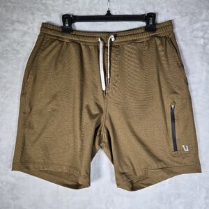 Vuori Sunday Performance Shorts Large L Tobacco Brown Mens 7.5 Inseam Athletic